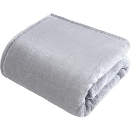 Sleepdown Luksusowy kaszmirowy dotyk srebrno-szara narzuta na sofę