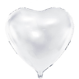 Balon foliowy Serce białe - 61 cm -