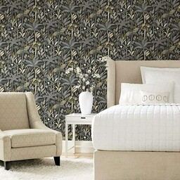 RoomMates RMK11643RL tapeta Tropical Eden, winylowa, czarna