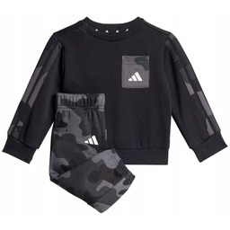 Dres Komplet chłopięcy Adidas JW2456 czarny moro bawełniany