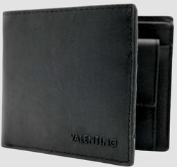VALENTINO Mały czarny portfel męski hummus wallet