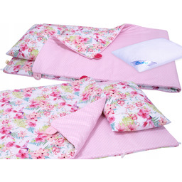 Pościel do przedszkola Bobo 80x220cm Różowe Kwiaty