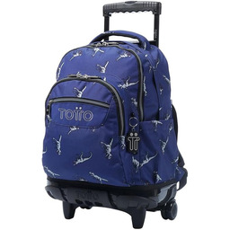 TOTTO Plecak szkolny T-Rex Blue Unisex-Adult Blue 60