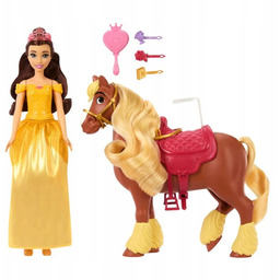 Disney Lalka Bella i koń Filip Zestaw Princess