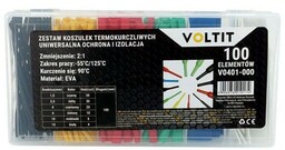 Zestaw koszulek termokurczliwych kolor w pudełku 100 elementów