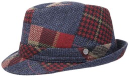 Kapelusz Merino Patchwork Trilby by Lierys, niebieski, cm