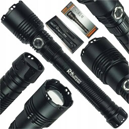 Latarka Aluminiowa Akumulatorowa 10W Laser 1200LM 800M Zoom