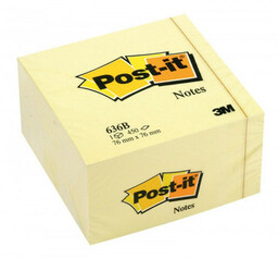 Notes samoprzylepny 76x76 mm 450 kartek 636b żółty