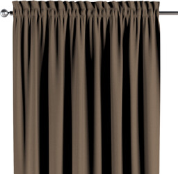 Zasłona na kanale z grzywką 1 szt., brązowy,