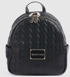 VALENTINO Tłoczony czarny plecak z logo sunny re