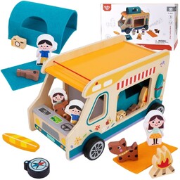 TOOKY TOY Drewniany Kamper Postacie Kemping