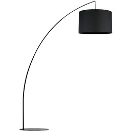 Lampa podłogowa czarna stalowa łukowa 245cm MOBY BLACK
