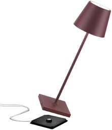 Zafferano Poldina lampa stołowa IP65 bordowa