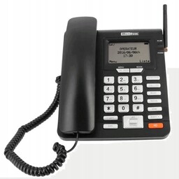 Telefon stacjonarny Maxcom MM28D Sim głośnomówiący Sms identyfikacja