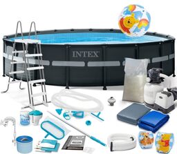 Basen ogrodowy stelażowy, 21w1, Intex, 549 x 132
