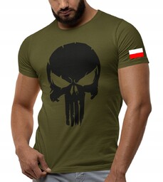Tshirt Wojskowy Punisher Czacha Flaga Polski 2Xl