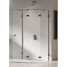 New Trendy Eventa Black Chrome kabina prysznicowa przyścienna