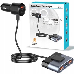 Rozdzielacz Gniazda Zapalniczki Ładowarka Samochodowa 12V 24V Qc