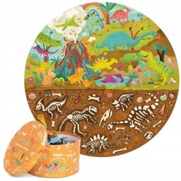Puzzle okrągłe 150 Dinozaury 230x120 mm Boppi