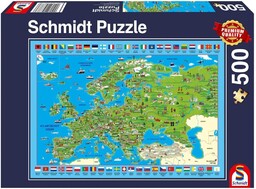 Puzzle, Odkrywanie Europy Schmidt ---, 500 el.