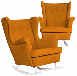 Fotel uszak bujany skandynawski welur Hunter Family Meble