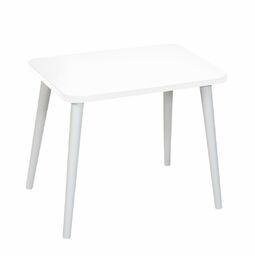 Stolik prostokątny ze sklejki Crystal White, Wykończenie nogi