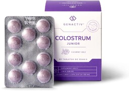 Suplement diety, GENACTIV Colostrum Junior Czarny Bez, 60tabl.