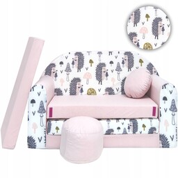 Sofa dla dzieci Kanapa Rozkładana Mała Mini Miękka