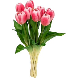Softflame Sztuczne kwiaty, tulipan, różowy, 8 sztuk,