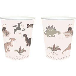 Kubeczki papierowe Dinozaury - 250 ml - 6