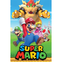 Super Mario Bros Bohaterowie - plakat