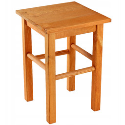 Drewniany Taboret Stołek Kuchenny Solidny Olcha Kwadratowy