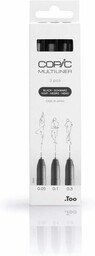 COPIC Multiliner Set Black, 3 pisaki o 3