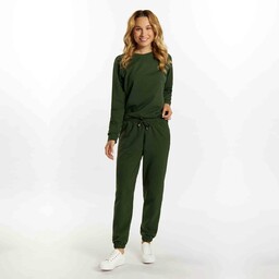 Komplet dresowy damski, khaki/Golden Queen