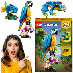 EGZOTYCZNA PAPUGA LEGO CREATOR 3w1 31136 KLOCKI ZESTAW