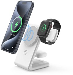 Crong Ładowarka bezprzewodowa 3w1 z MagSafe do iPhone,