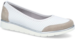 Lekkie ażurowe półbuty skórzane - FILIPPO DP4524/25 BIAŁE