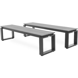 Zestaw 2 ławek ogrodowych 160 cm Pisa -