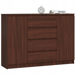 komoda wenge do salonu 140 4 szuflady