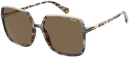 Okulary POLAROID PLD6128SXLTSP. Okulary przeciwsłoneczne, Kolor beżowy havana.