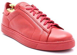 KENT 293D CZERWONE - Skórzane, modne, sportowe