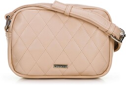 Damska torebka crossbody z imitacji skóry beżowa