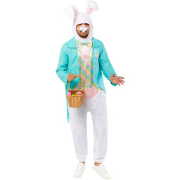 amscan Przebranie zajączka wielkanocnego dla dorosłych, wielokolorowe, średnie