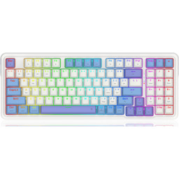 Klawiatura REDRAGON K664WBP-RGB-PRO Gloria Pro Biały-fioletowy-niebieski