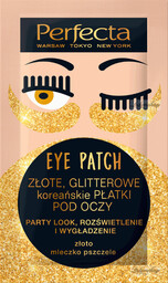 Perfecta - Eye Patch - Złote, glitterowe koreańskie