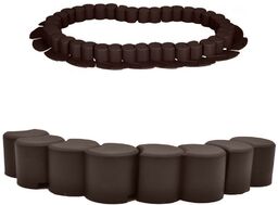 Palisada ogrodowa brązowa 4,1 m 32 el.