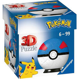Puzzle 3D Kula: Pokemon niebieska
