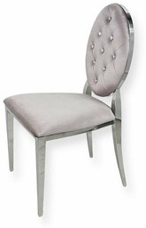 Krzesło Ludwik glamour Pink - nowoczesne krzesła pikowane