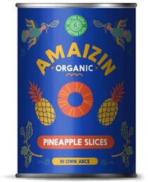 ANANAS PLASTRY W SOKU WŁASNYM BIO 400 g