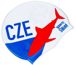 Borntoswim cze swimming cap biało/niebieski